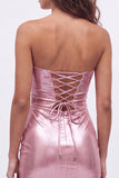 Metallic Gold Bodycon Cut Out Strapless Homecoming Dress