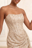 Sparkly Navy Strapless Bodycon Corset Short Homecoming Dress with Sash