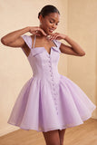 Mint Green Single Breasted A Line Short Homecoming Dress with Cap Sleeves