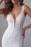 White Bodycon Beaded Sequin Homecoming Dress with Slit