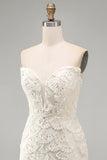Ivory Bodycon Strapless Short Homecoming Dress with Sequins