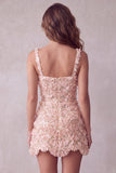 Ivory Square Neck A Line Short Homecoming Dress with Sequins