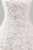 Ivory Square Neck A Line Short Homecoming Dress with Sequins