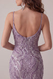 Lilac Bodycon Sequin Short Homecoming Dress
