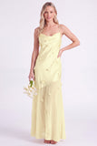 Pink Mermaid Satin Long Bridesmaid Dress with 3D Flowers