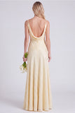 Daffodil Jacquard Mermaid Cowl Neck Long Bridesmaid Dress