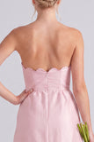 Daffodil A Line Strapless Long Bridesmaid Dress
