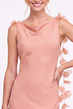 Sunset Mermaid Long Bridesmaid Dress with 3D Flowers