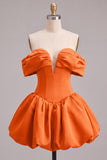 Off the Shoulder A Line Corset Red Homecoming Dress