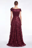 Elegant Dusty Blue Satin Asymmetrical Neck A Line Mother of the Bride Dress