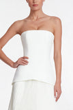 Strapless Burgundy Pleated 3D Petal A Line Formal Dress with Lace-up Back