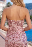 Sparkly Purple Corset Sweetheart Bodycon Short Homecoming Dress