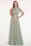 Elegant Beaded Sequin A Line Navy Mother of the Bride Dress with Capelet