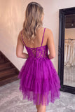 Black Corset Applique Lace A Line Short Homecoming Dress