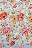 Floral Orange Lace Strapless A Line Homecoming Dress