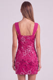Pink Bodycon Sequin Short Homecoming Dress