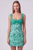 Pink Bodycon Sequin Short Homecoming Dress
