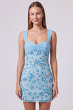 Pink Bodycon Sequin Short Homecoming Dress