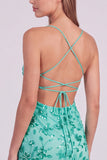 Red Bodycon Sequin Beaded Short Homecoming Dress with Lace-up Back
