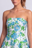 Strapless Fuchsia Flower Jacquard A Line Short Homecoming Dress