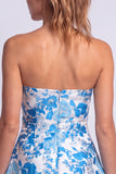 Strapless Fuchsia Flower Jacquard A Line Short Homecoming Dress