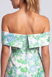 Off the Shoulder Light Blue Jacquard Bodycon Homecoming Dress