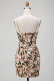 Corset Sequin Light Khaki Bodyocn Homecoming Dress