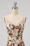 Corset Sequin Light Khaki Bodyocn Homecoming Dress