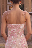 Strapless Pink Appliqued Corset Short Homecoming Dress
