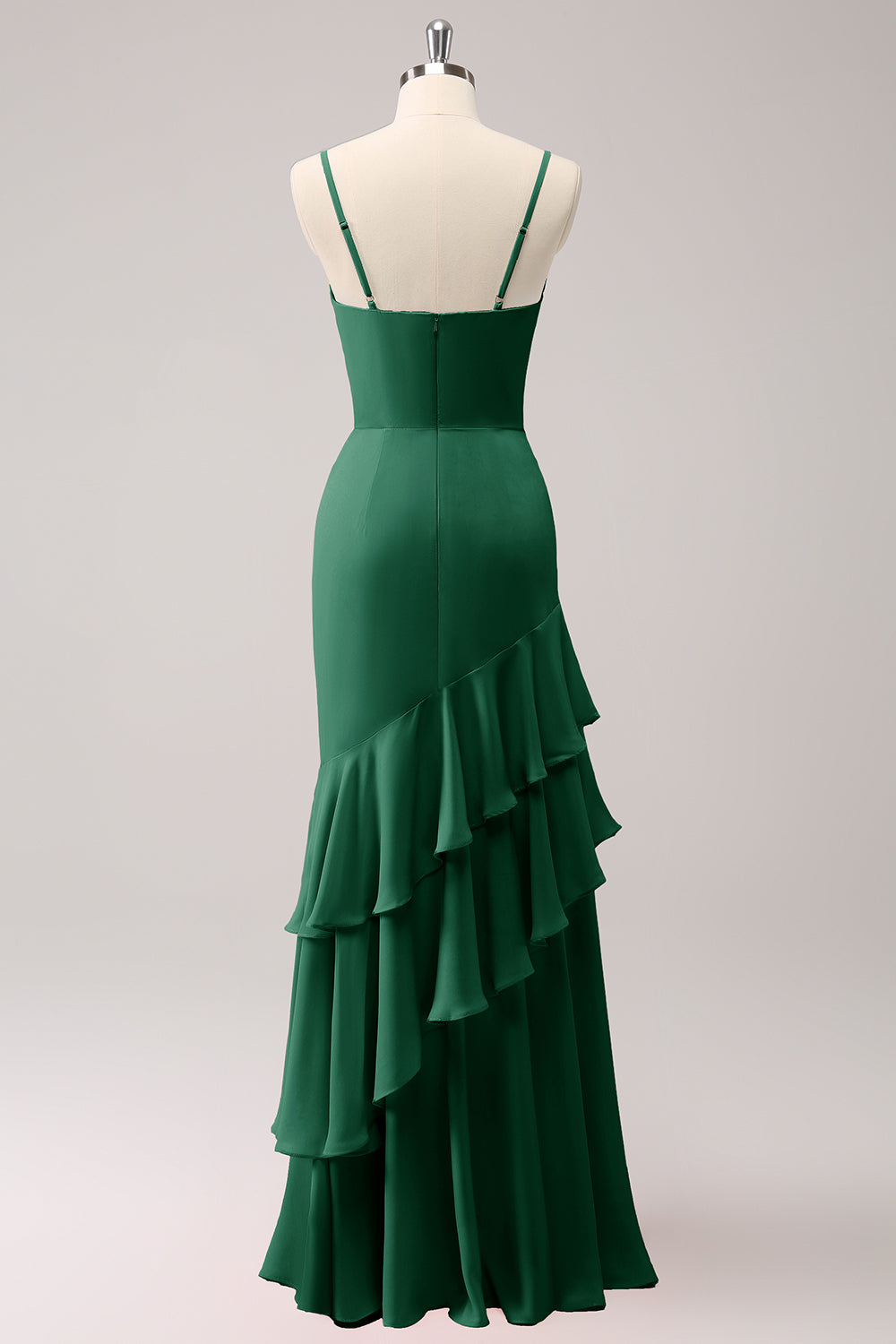 Wedtrend Women Dark Green Tiered Bridesmaid Dress V-Neck A-Line Chiffon Wedding Party Guest Dress WEDTREND Wedtrend Women Dark Green Tiered Bridesmaid Dress V-Neck A-Line Chiffon Wedding Party Guest Dress WEDTREND