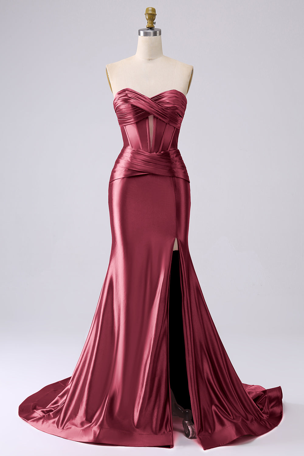 hot pink prom dress corset top corset pink prom dress Mermaid Strapless Hot Pink Corset Appliques Long Formal Dress FancyVestido-parroquiadesanalbertomagno.com