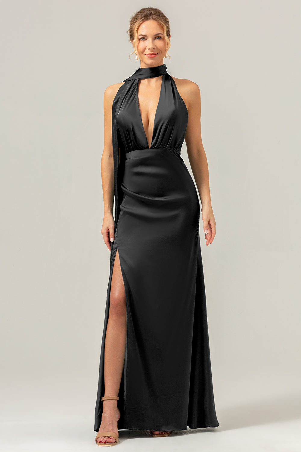 black vera wang bridesmaid dresses Vera Wang 2000's Black Beaded Belted Drop Waist Gown (Large) sororit
