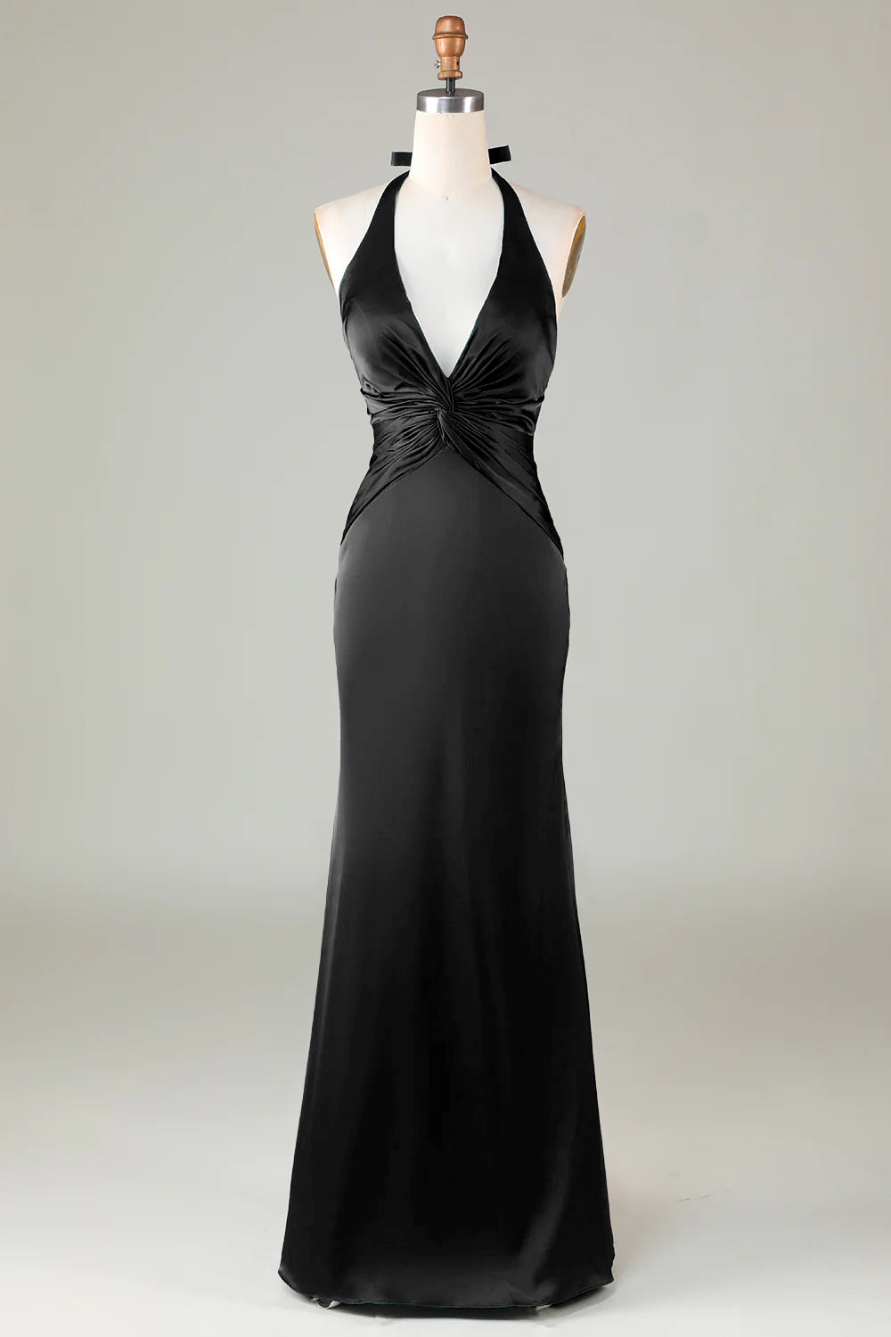 b. darlin halter v-neck ruched waist satin homecoming dress reviews B. Darlin Halter V-Neck Criss Cross Tie Back Fitted Dress