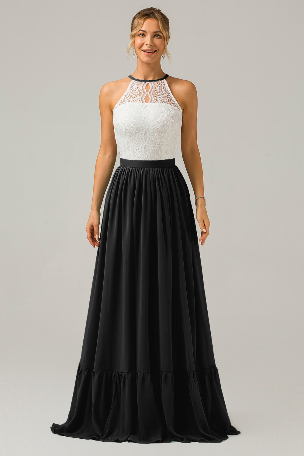 Wedtrend Women Bridesmaid Dress With Lace A-Line Spaghetti Straps Pleated Long Wedding Party Dress WEDTREND Wedtrend Women Bridesmaid Dress With Lace A-Line Spaghetti Straps Pleated Long Wedding Party Dress WEDTREND