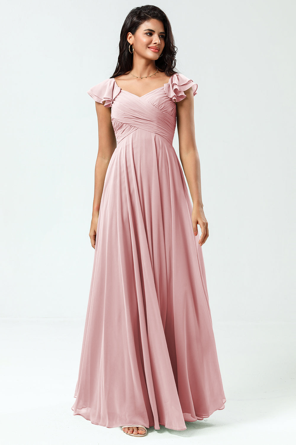 Wedtrend Women Chiffon Bridesmaids Tiered Lace-Up Back Cross A Line Floor Length Bridesmaid Dress Wedding Party Formal Dress WEDTREND Wedtrend Women Chiffon Bridesmaids Tiered Lace-Up Back Cross A Line Floor Length Bridesmaid Dress Wedding Party Formal Dress WEDTREND