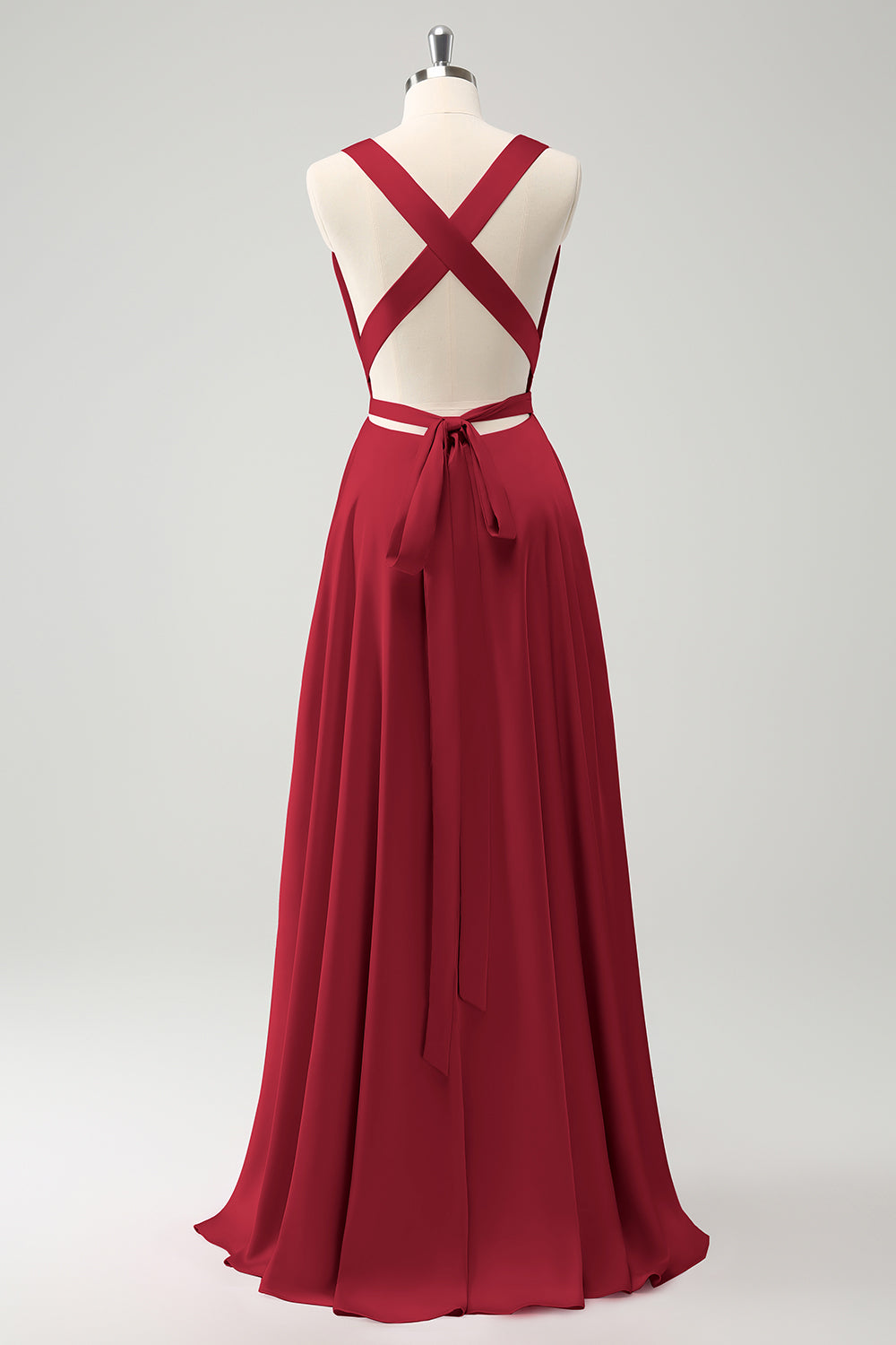 Wedtrend Women Pink Bridesmaid Dress with Slit A Line Deep V Neck Backless Long Wedding Party Dress, Burgundy / US10 Wedtrend Women Pink Bridesmaid Dress with Slit A Line Deep V Neck Backless Long Wedding Party Dress, Burgundy / US10