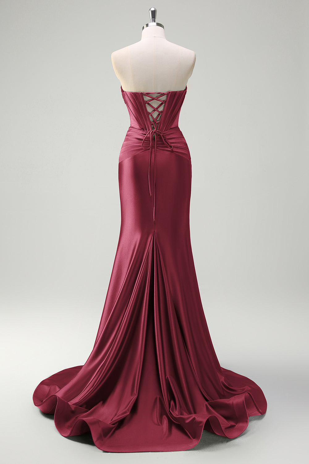 WEDTREND Women Dark Green Beaded Long Prom Dress with Slit Mermaid Strapless Corset Cut Out Evening Party Dress WEDTREND Women Dark Green Beaded Long Prom Dress with Slit Mermaid Strapless Corset Cut Out Evening Party Dress