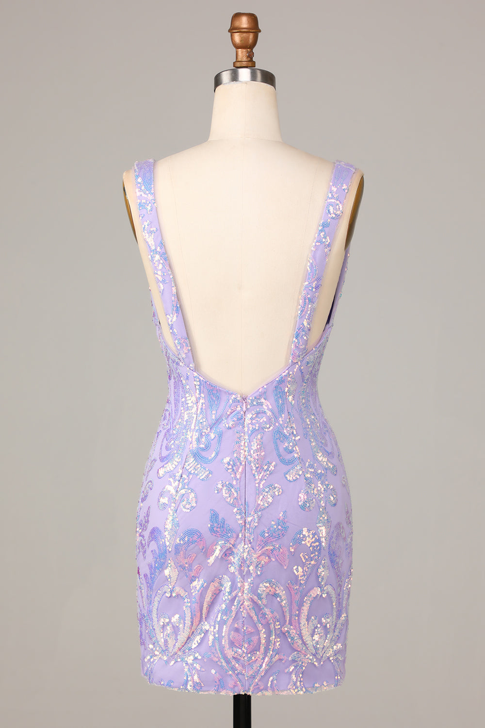Wedtrend Women Lilac Bodycon Short Homecoming Dress Sparkly Sequins V Neck Chic Short Prom Dress WEDTREND Wedtrend Women Lilac Bodycon Short Homecoming Dress Sparkly Sequins V Neck Chic Short Prom Dress WEDTREND