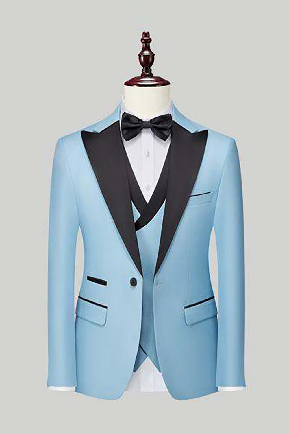 Wedtrend Men's Light Blue Wedding Suits 3-Piece Silm Fit Groomsmen Suits Wide Peak Lapel One Button Homecoming Suits WEDTREND Wedtrend Men's Light Blue Wedding Suits 3-Piece Silm Fit Groomsmen Suits Wide Peak Lapel One Button Homecoming Suits WEDTREND