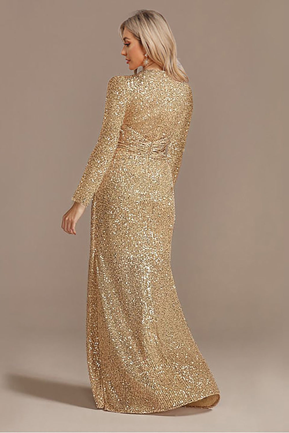 WEDTREND Women Sparkly Navy Mother Of Bride Dress with Long Sleeves Sequins A-Line V-Neck Formal Dress WEDTREND Women Sparkly Navy Mother Of Bride Dress with Long Sleeves Sequins A-Line V-Neck Formal Dress