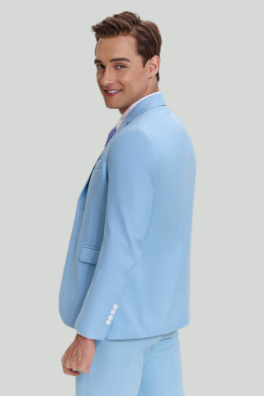 Wedtrend Men's 3 Piece Homecoming Suit Sky Blue Notched Lapel Single Breasted Prom Suits WEDTREND Wedtrend Men's 3 Piece Homecoming Suit Sky Blue Notched Lapel Single Breasted Prom Suits WEDTREND