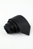 Men's Black Jacquard 5-Piece Accessory Set Tie and Bow Tie Pocket Square Flower Lapel Pin Tie Clip