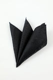 Men's Black Jacquard 5-Piece Accessory Set Tie and Bow Tie Pocket Square Flower Lapel Pin Tie Clip