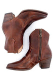 Brown PU Leather Chunky Steels Boho Wedding Boots