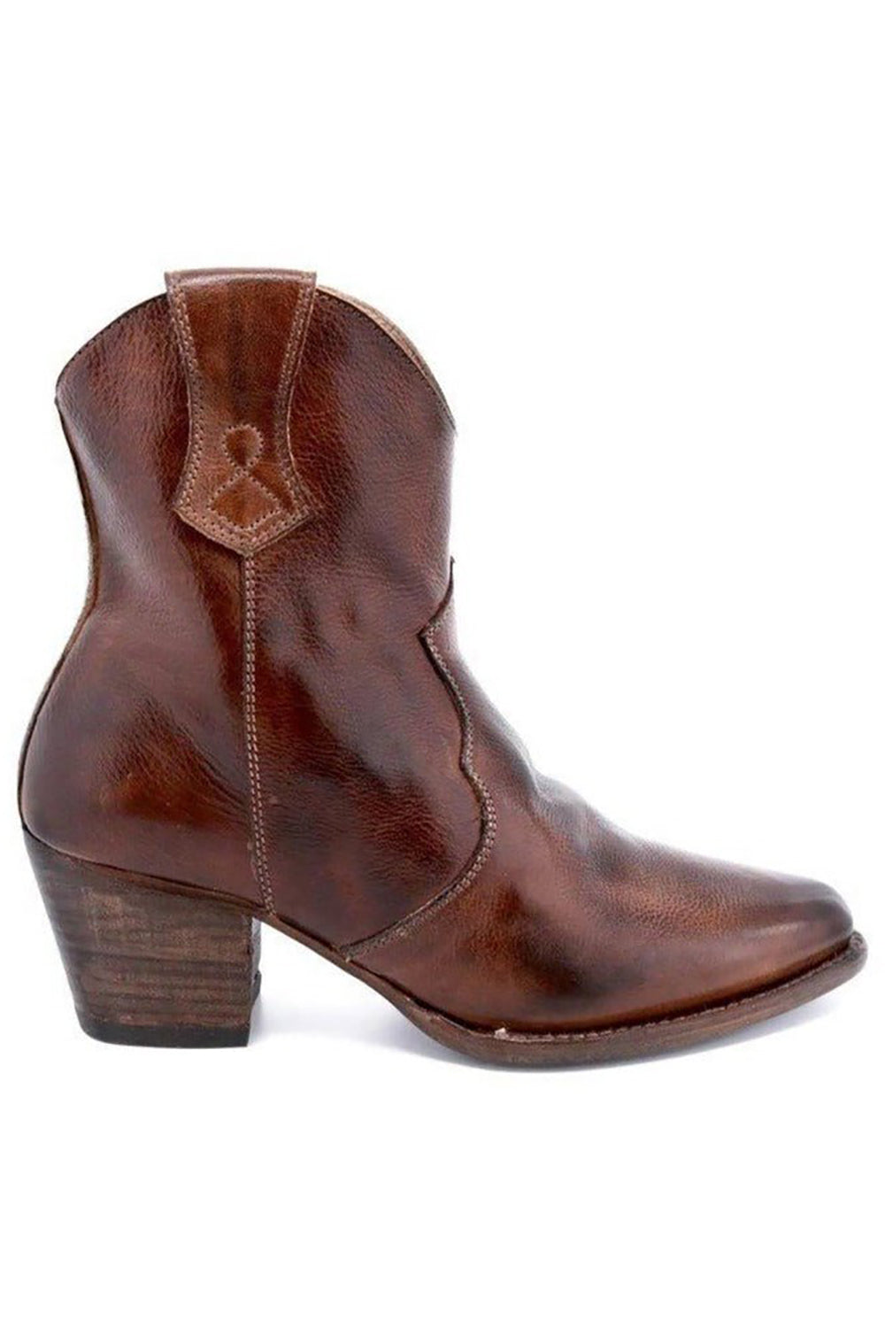 Brown PU Leather Chunky Steels Boho Wedding Boots