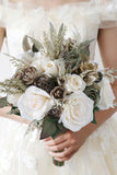 Free-Form Silk Flower Bridal Bouquets