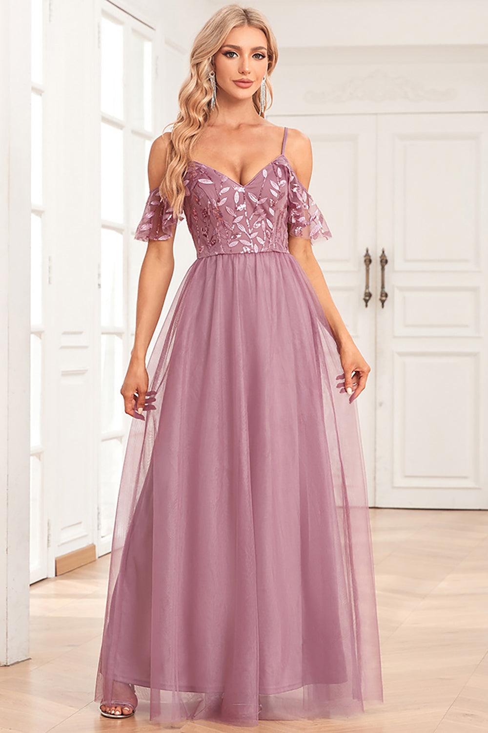 Dusty rose discount party dress
