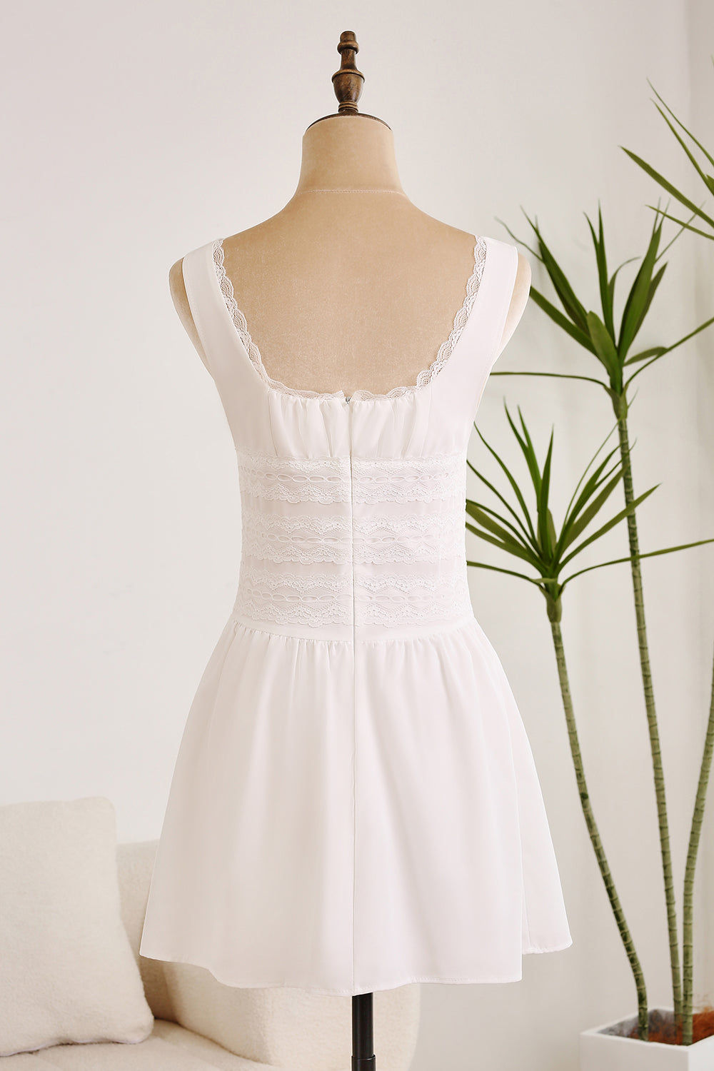 Wedtrend Women Cute White Short Graduation Dress with Sleeveless A Line Pleated Homecoming Dress, White / S Wedtrend Women Cute White Short Graduation Dress with Sleeveless A Line Pleated Homecoming Dress, White / S