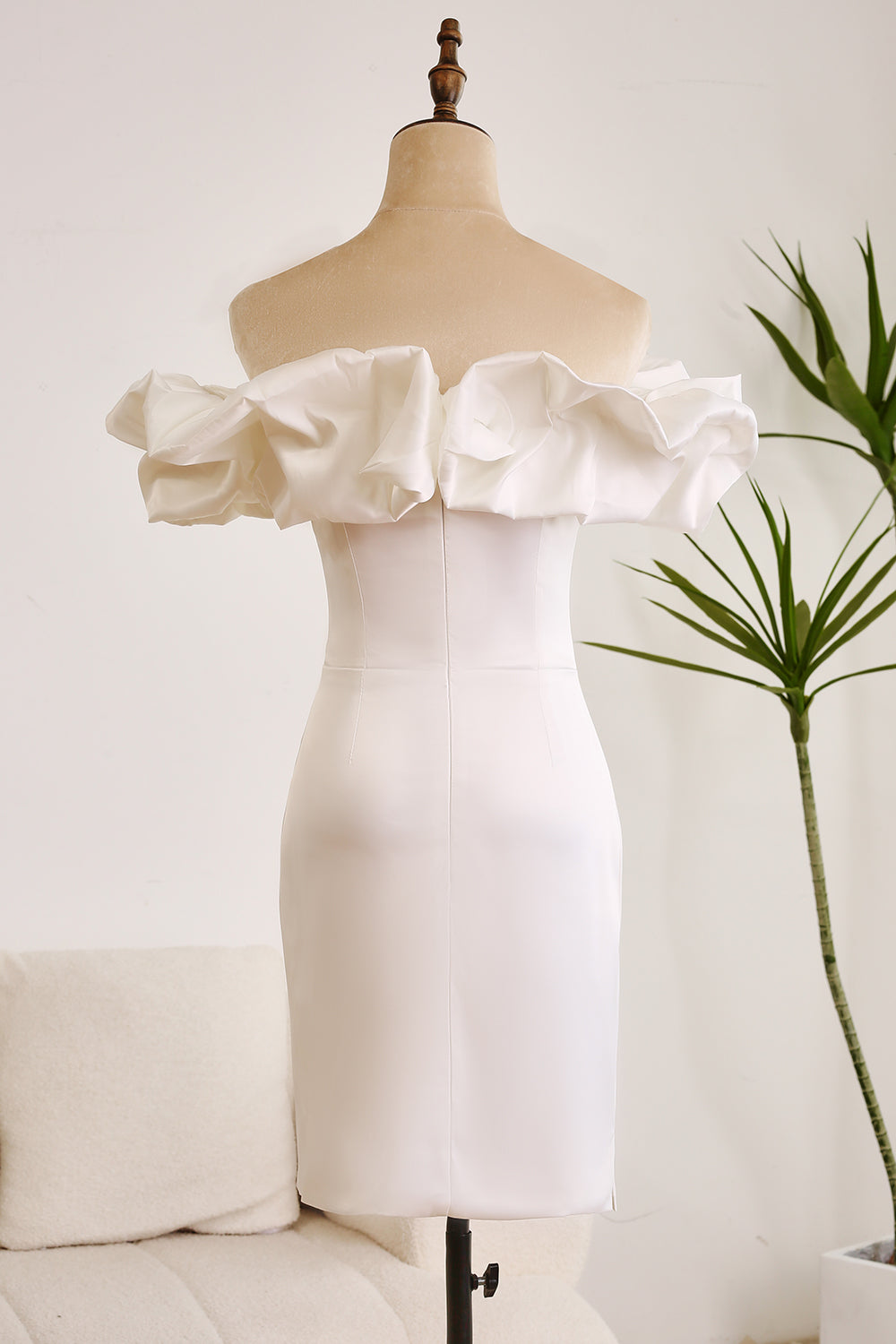 Wedtrend Women Classy White Short Graduation Dress Off Shoulder Meringue Ruffle Bodycon Homecoming Dress WEDTREND Wedtrend Women Classy White Short Graduation Dress Off Shoulder Meringue Ruffle Bodycon Homecoming Dress WEDTREND