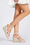 Women's Sandals Wedge Heel Platform Open Toe Wedge Sandals Braided Sandals